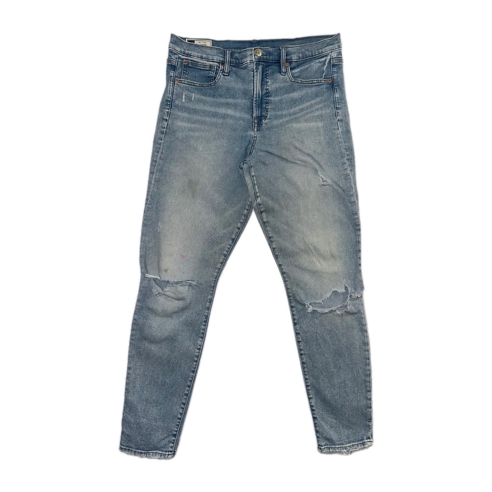 Gap Women's Jeans Blue Sz 31 12 L Distressed True Skinny Stretch High Rise Denim
